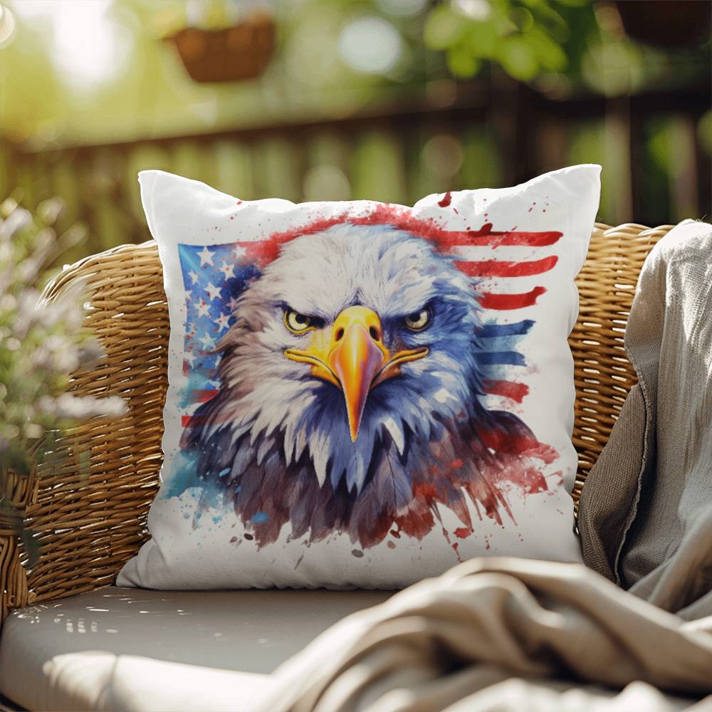 Eagle Patriotic Indoor-Outdoor Pillow