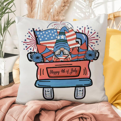 July Gnome Patriotic Comfy Indoor-Outdoor Pillow