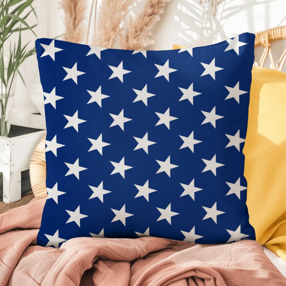 American Flag Stars and Stripes Patriotic Indoor-Outdoor Pillow