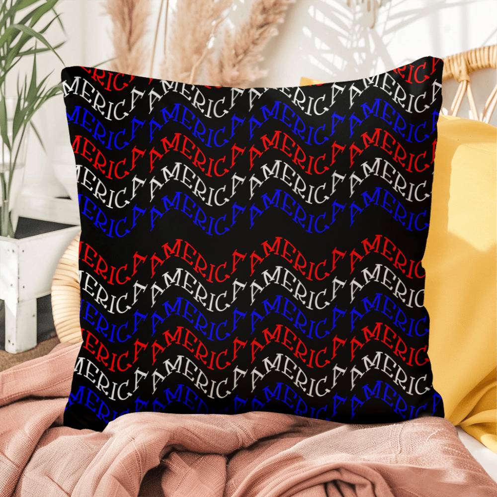 America Patriotic Home Decor Indoor-Outdoor Polyester Printed Pillow