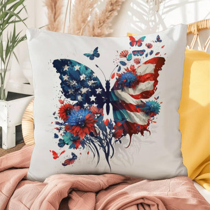 Patriotic Butterfly Bouquet Comfy Indoor-Outdoor Pillow