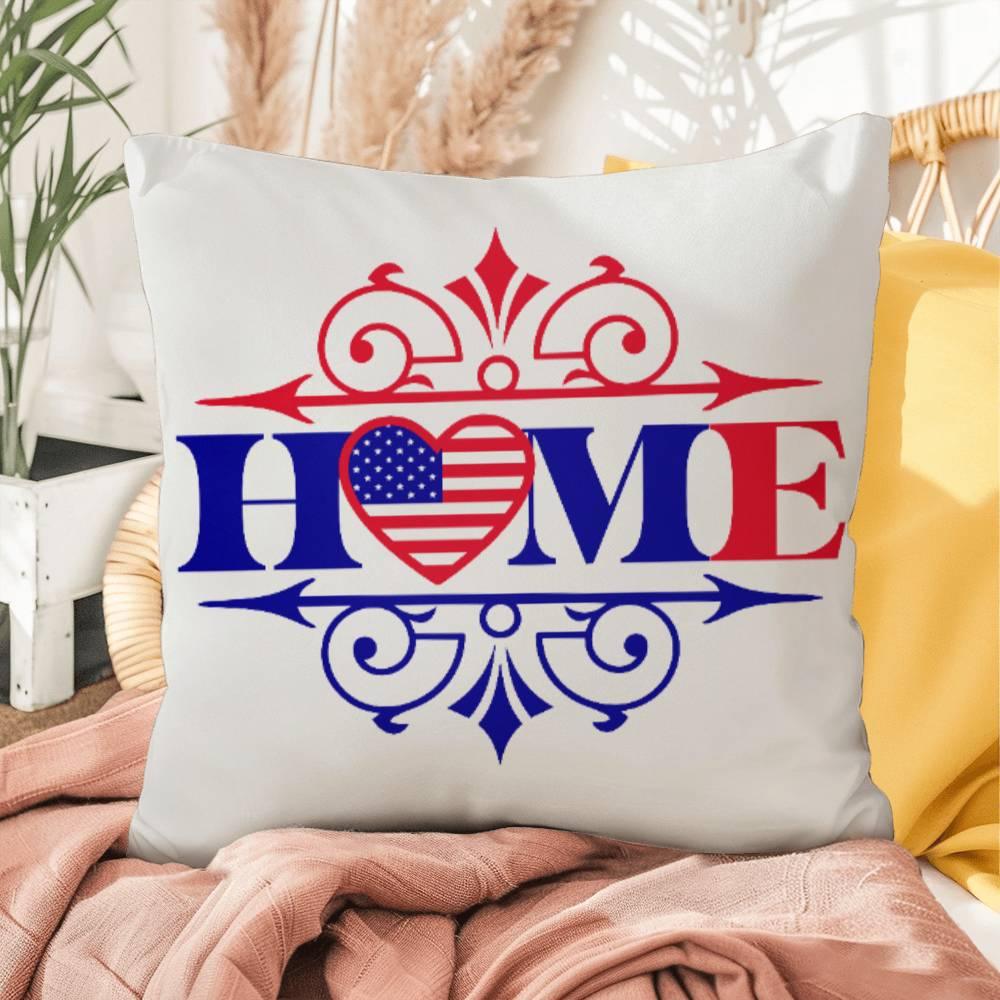 Home Patriotic Indoor-Outdoor Pillow