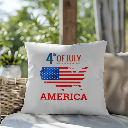 July 4th in America Patriotic Indoor-Outdoor Pillow