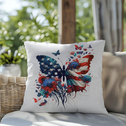 Patriotic Butterfly Bouquet Comfy Indoor-Outdoor Pillow