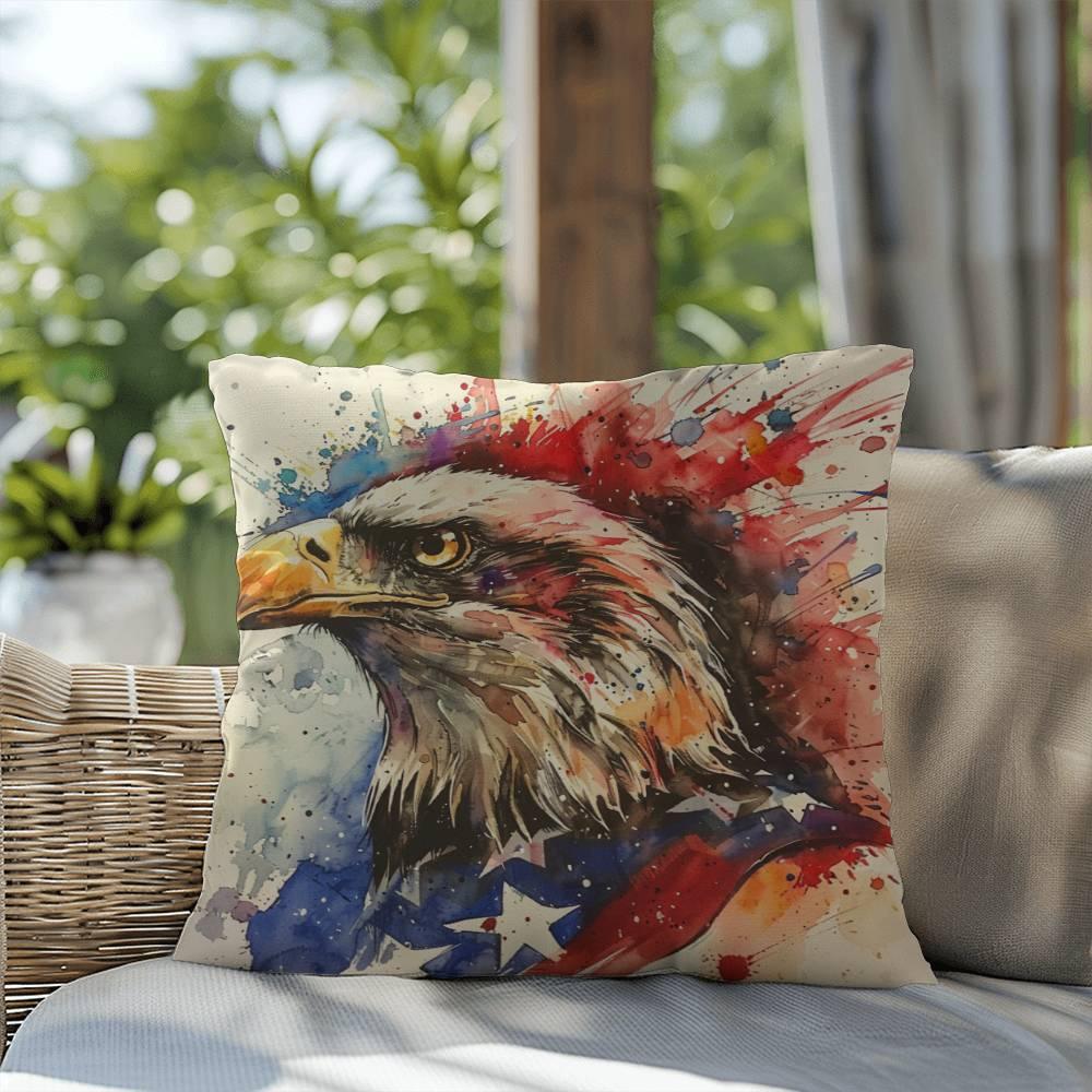 Patriotic Eagle Home Decor Indoor-Outdoor Pillow