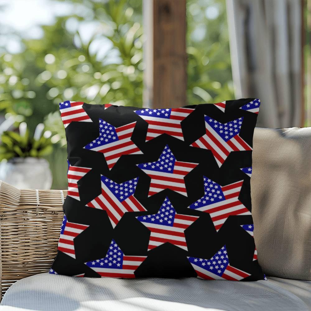 America Stars Patriotic Indoor-Outdoor Pillow