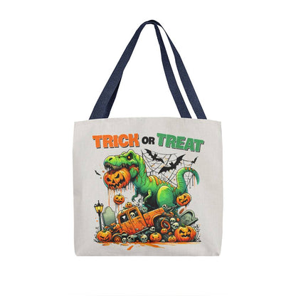 Halloween Dinosaur T-Rex Monster Trick or Treat Tote Bag