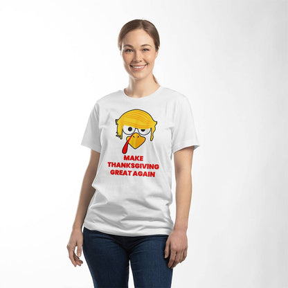 Funny Trump Turkey - Make Thanksgiving Great Again -Bella Jersey Tee Shirt