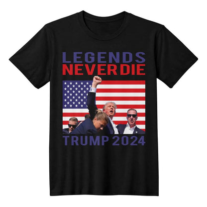 Trump 2024 Legends Never Die - Tee Shirt Front Print