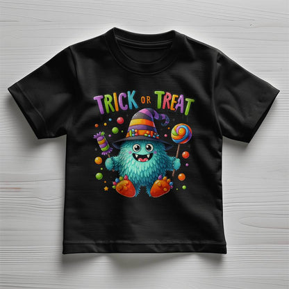 Cute Halloween Candy Monster Trick or Treat Toddler Jersey Tee Shirt