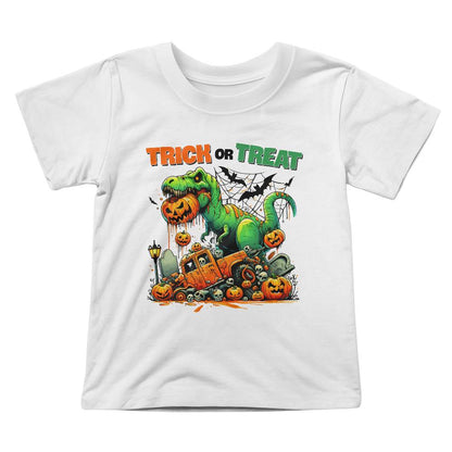 Halloween Monster Dinosaur T-Rex Trick or Treat Toddler Jersey Tee