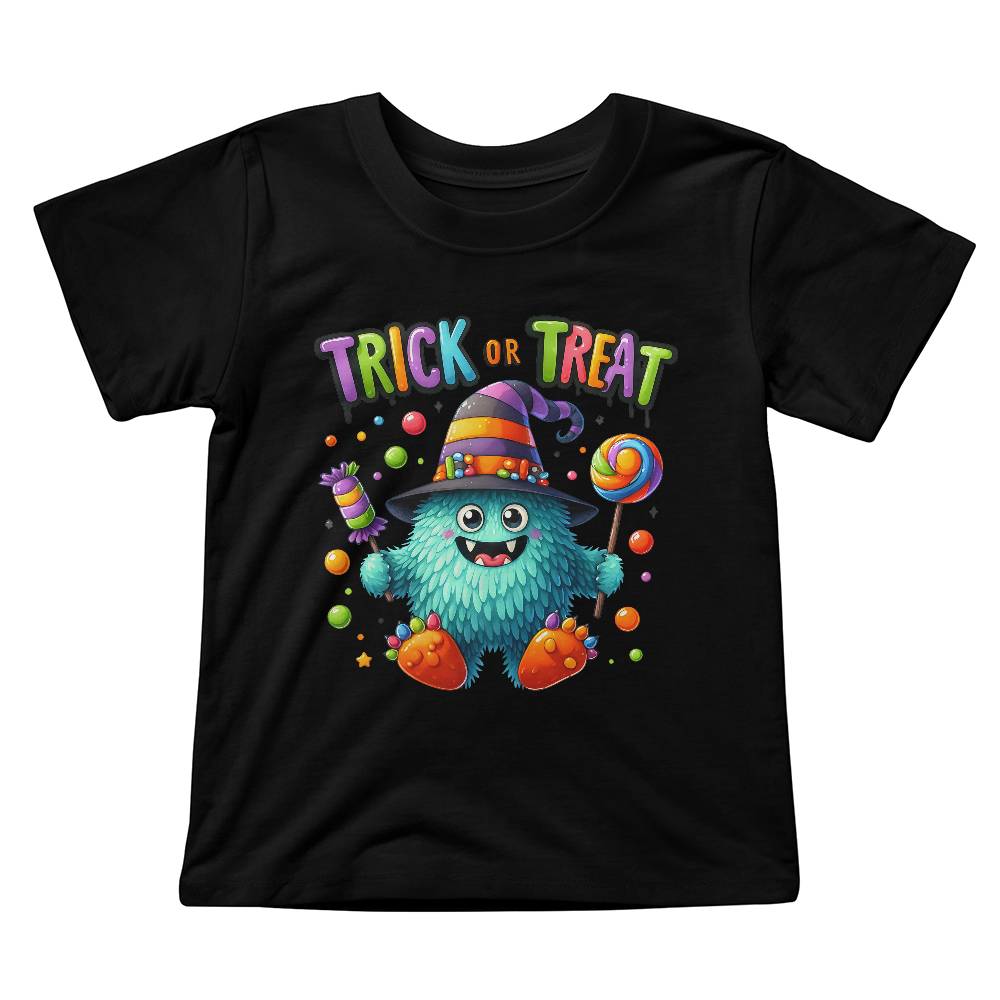 Cute Halloween Candy Monster Trick or Treat Toddler Jersey Tee Shirt