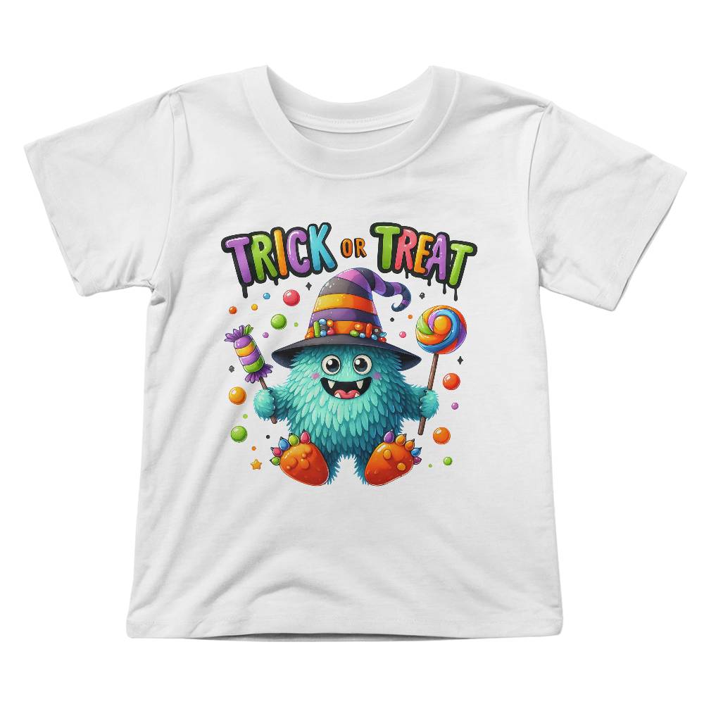 Cute Halloween Candy Monster Trick or Treat Toddler Jersey Tee Shirt