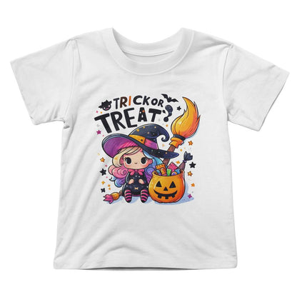 Cute Little Witch Trick or Treat Toddler Jersey Tee Shirt