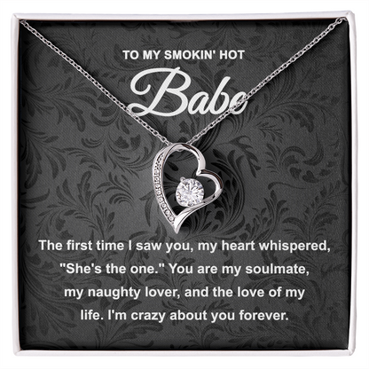 Soulmate Gift - My Naughty Lover and Love of My Life - Forever Love Pendant Necklace