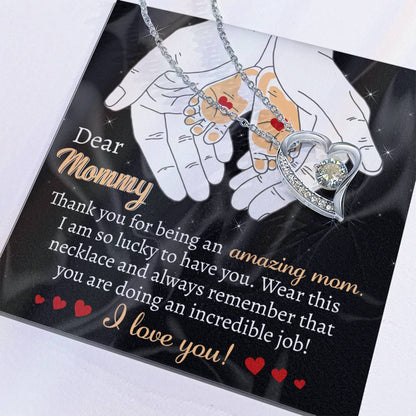 Gift for the Expectant Mom You are Doing An Incredible Job Forever Love Heart Pendant Necklace