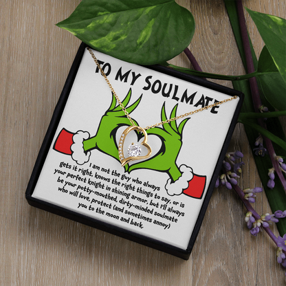 Soulmate Gift - I Am Not the Perfect Knight - Forever Love Pendant Necklace