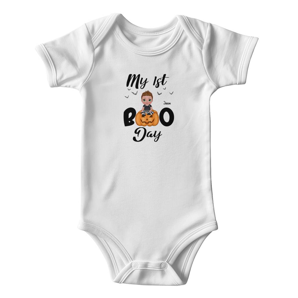 Halloween Baby Bodysuit - My First Boo Day Personalized Boy or Girl Gerber Onesie