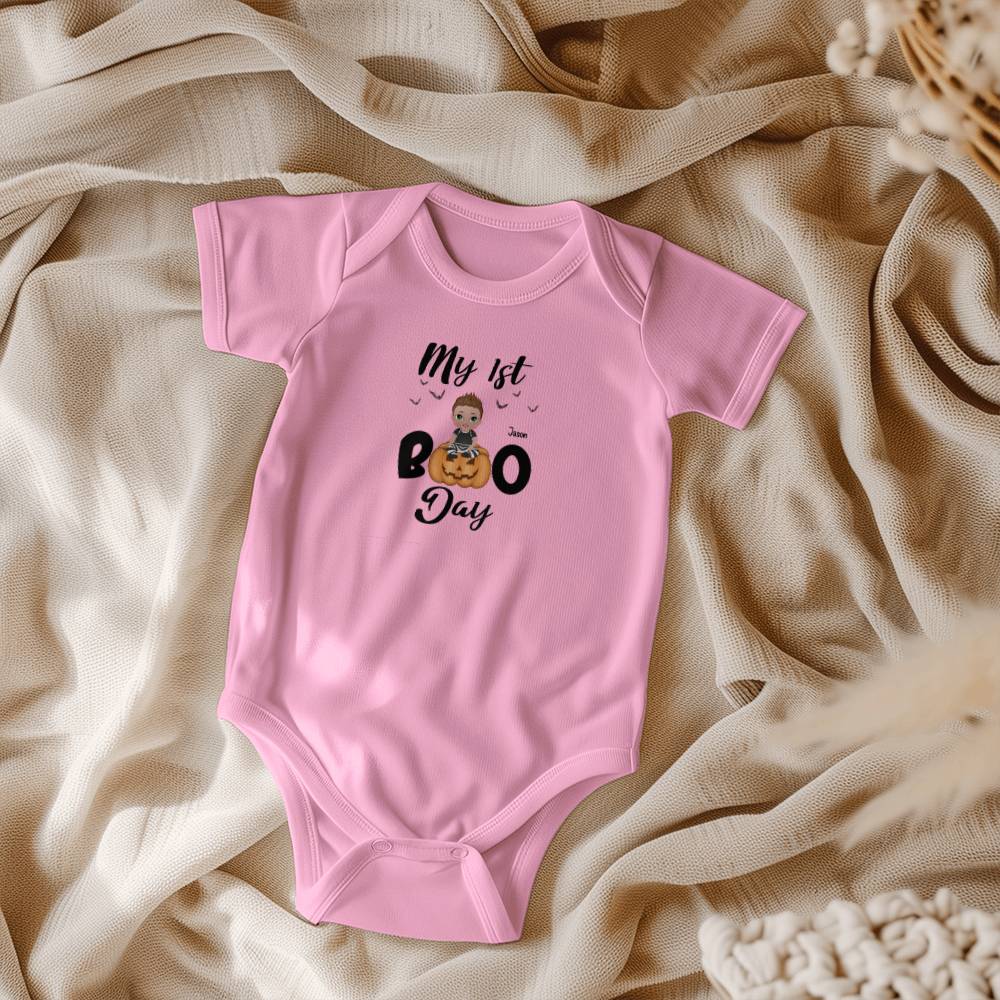 Halloween Baby Bodysuit - My First Boo Day Personalized Boy or Girl Gerber Onesie