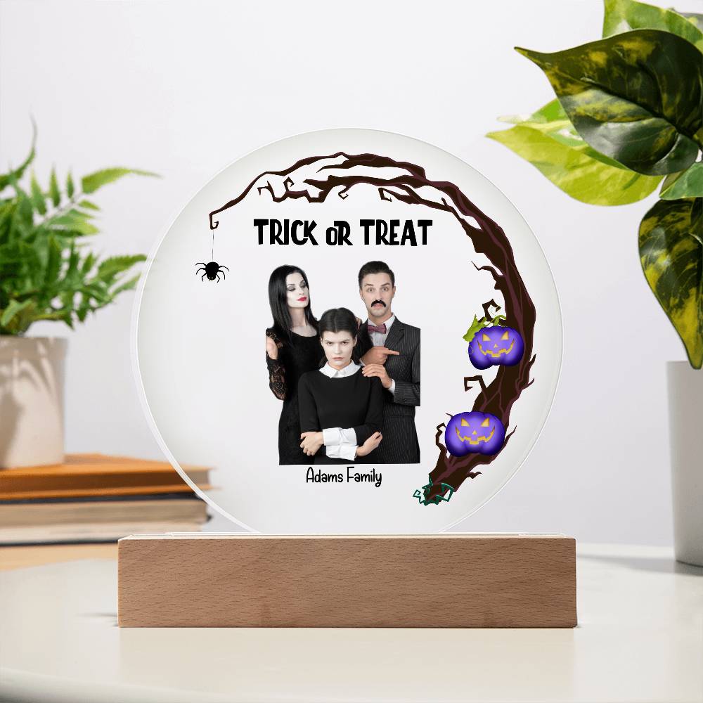 Halloween Trick or Treat Custom Photo Upload Keepsake Acrylic Plaque