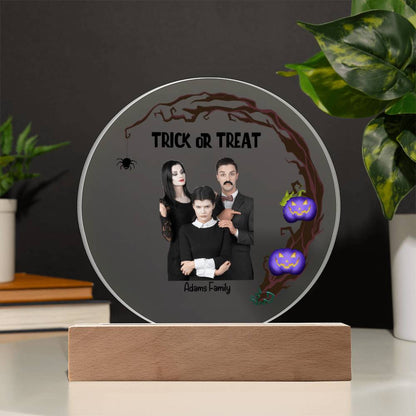 Halloween Trick or Treat Custom Photo Upload Keepsake Acrylic Plaque