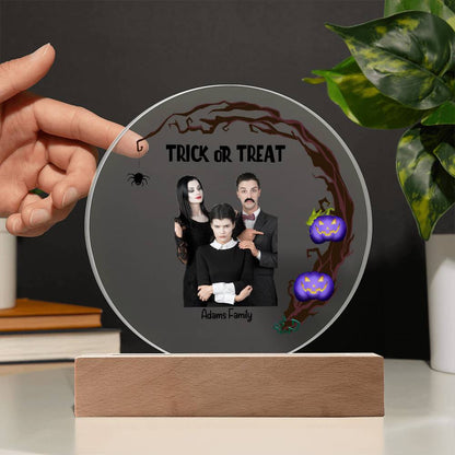 Halloween Trick or Treat Custom Photo Upload Keepsake Acrylic Plaque