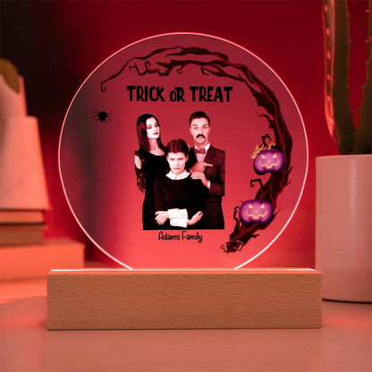 Halloween Trick or Treat Custom Photo Upload Keepsake Acrylic Plaque