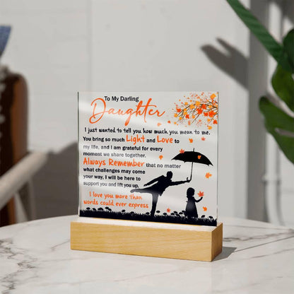 Daughter - Grateful for Every Moment We Share Together - Acrylic Plaque