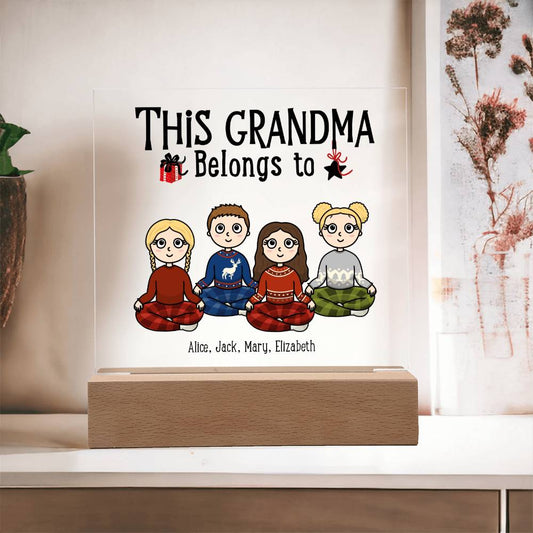 Grandmother Personalized Gift From Grandkids Acrylic Plaque