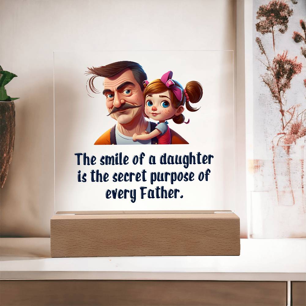 Gift for Dad - The Smile of a Daughter is the Secret Purpose of Every Father Acrylic Plaque