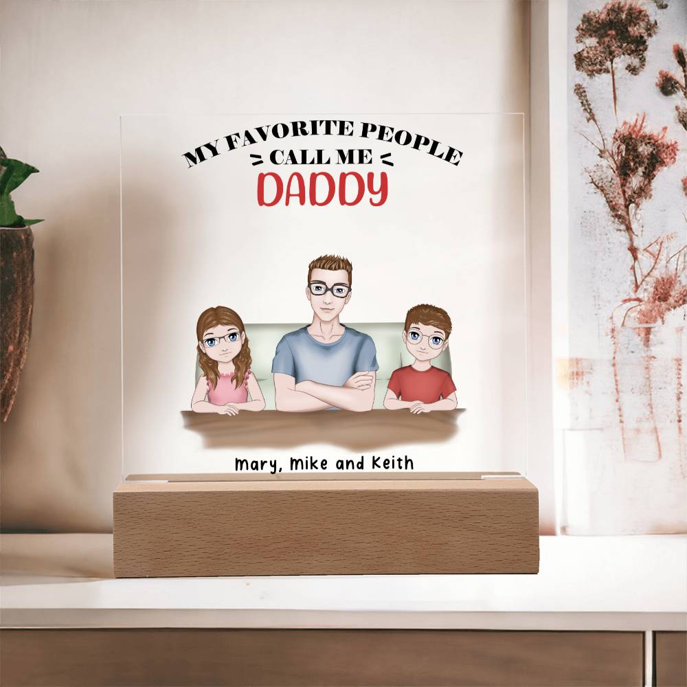 Gift for Dad from Kids Personalized Acrylic Plaque