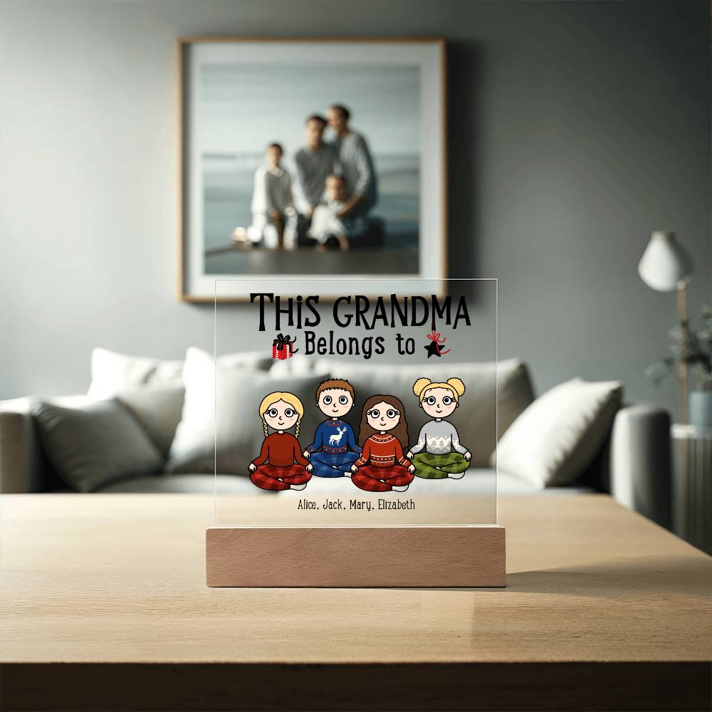 Grandmother Personalized Gift From Grandkids Acrylic Plaque