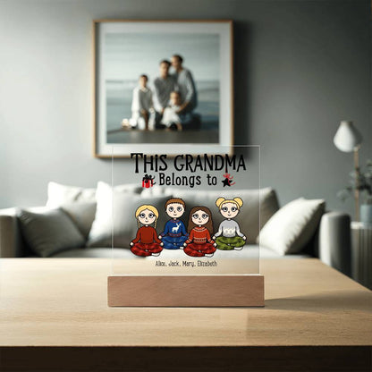 Grandmother Personalized Gift From Grandkids Acrylic Plaque