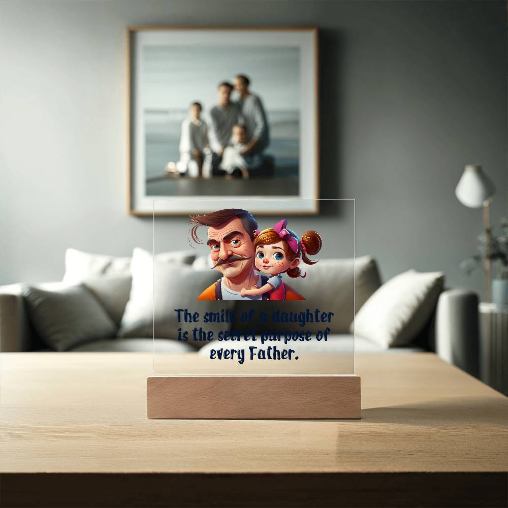 Gift for Dad - The Smile of a Daughter is the Secret Purpose of Every Father Acrylic Plaque