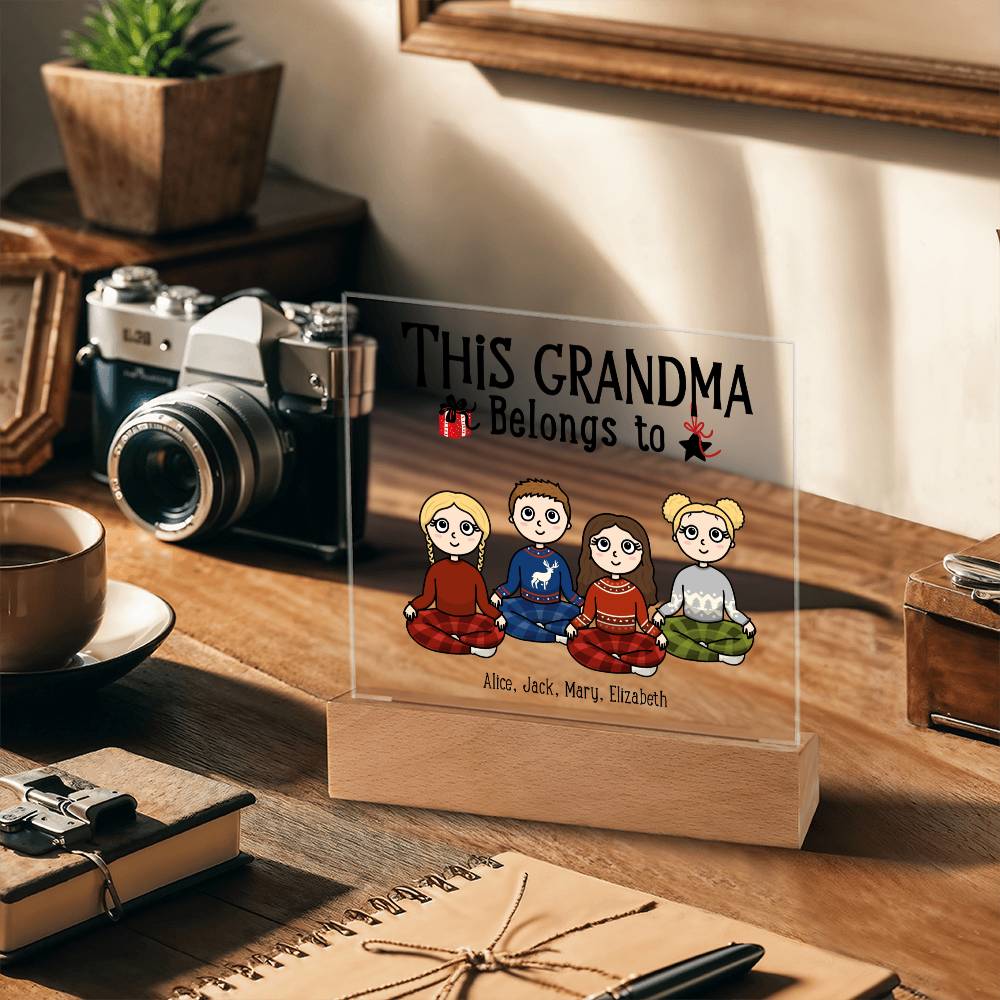 Grandmother Personalized Gift From Grandkids Acrylic Plaque