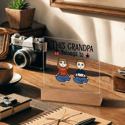 Grandfather Gift Personalized Grandkids Acrylic Plaque