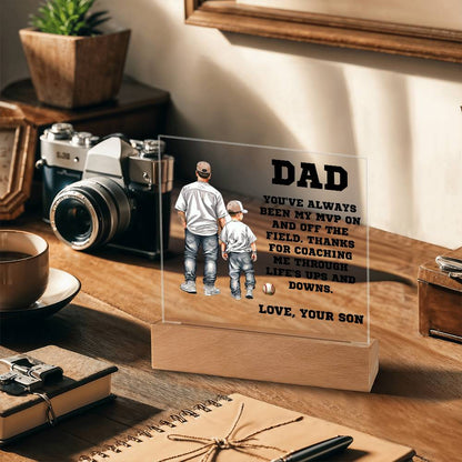 Father and Son Baseball Personalized Acrylic Plaque