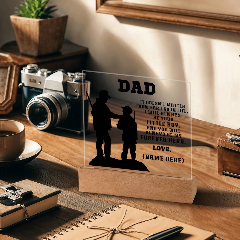 Hunter Father and Son Personalized Acrylic Plaque