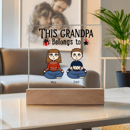 Grandfather Gift Personalized Grandkids Acrylic Plaque