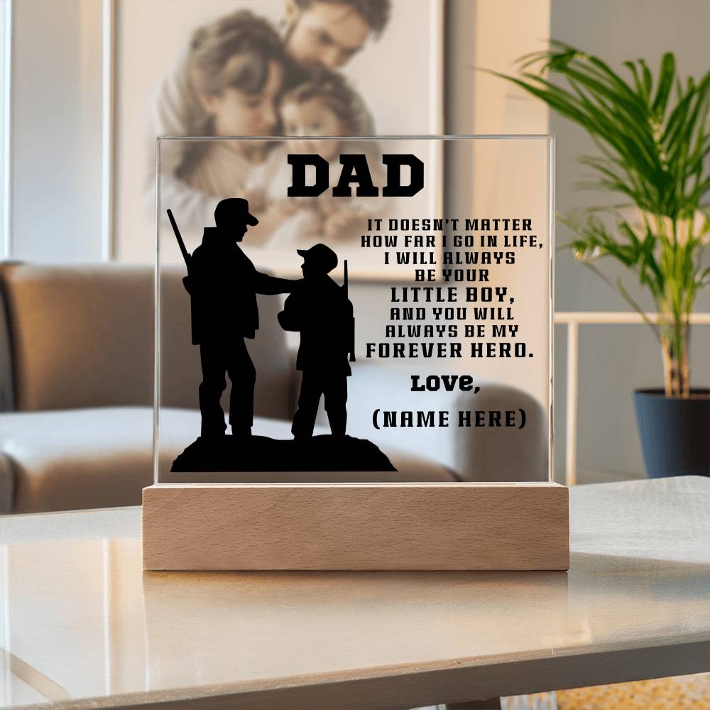 Hunter Father and Son Personalized Acrylic Plaque