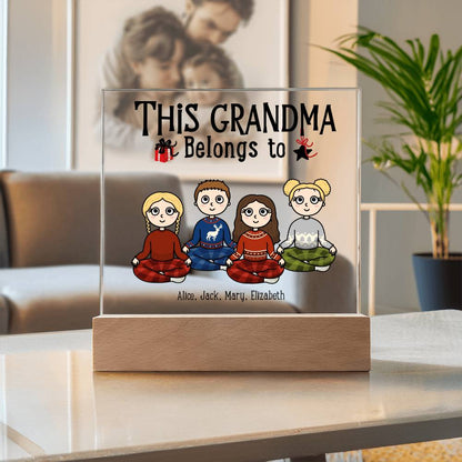 Grandmother Personalized Gift From Grandkids Acrylic Plaque