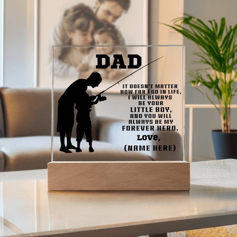 Fisherman Dad Personalized Acrylic Plaque