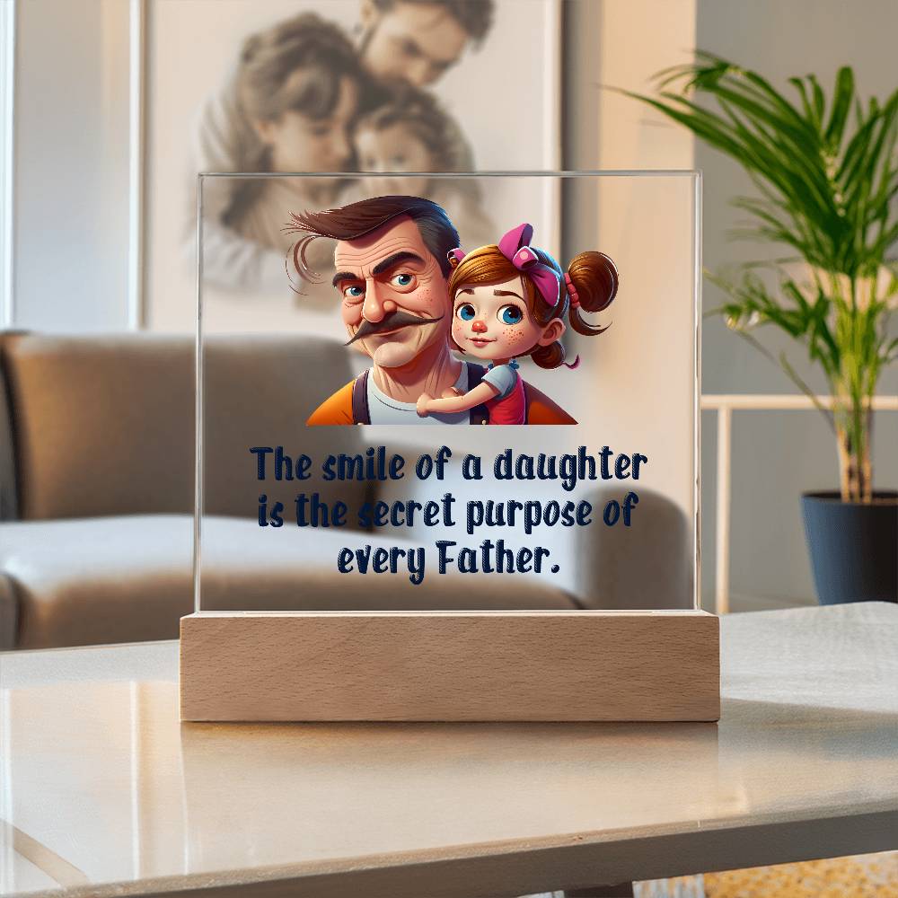 Gift for Dad - The Smile of a Daughter is the Secret Purpose of Every Father Acrylic Plaque