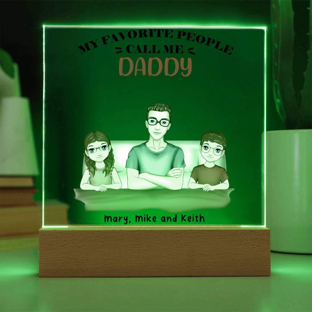 Gift for Dad from Kids Personalized Acrylic Plaque