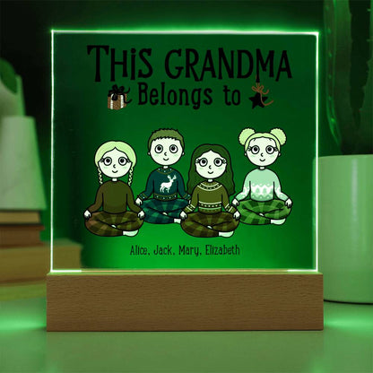 Grandmother Personalized Gift From Grandkids Acrylic Plaque