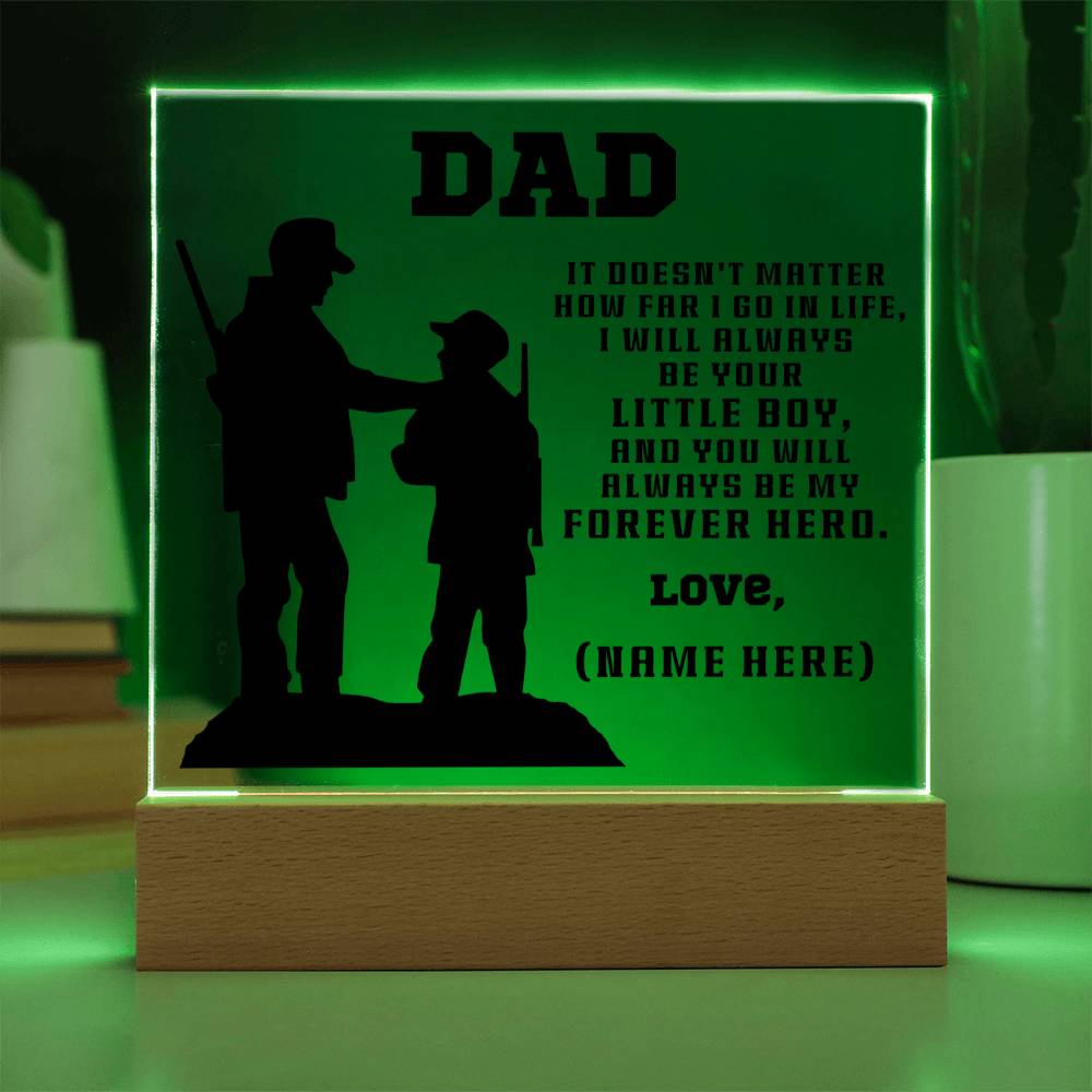 Hunter Father and Son Personalized Acrylic Plaque