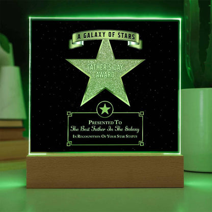 Father's Day Award for Best Father in the Galaxy Acrylic Plaque