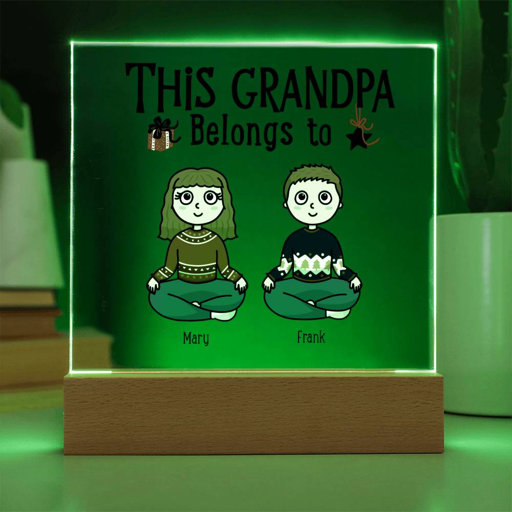 Grandfather Gift Personalized Grandkids Acrylic Plaque