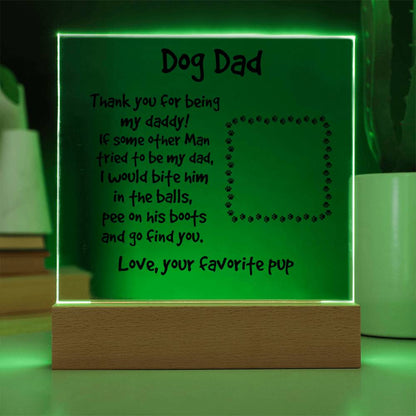 Gift for Dog Dad Custom Photo Upload Acrylic Plaque