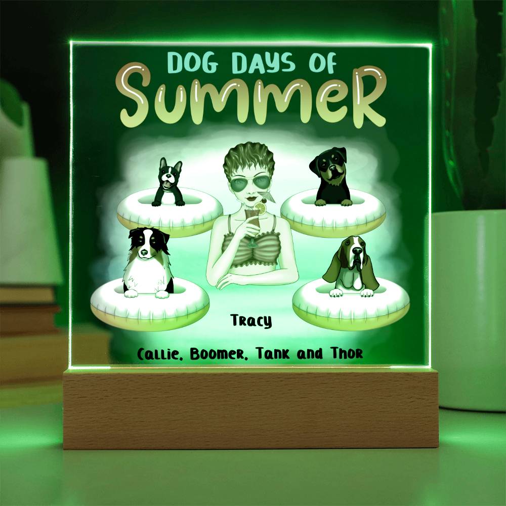 Personalized Dog Days of Summer Acrylic Plaque